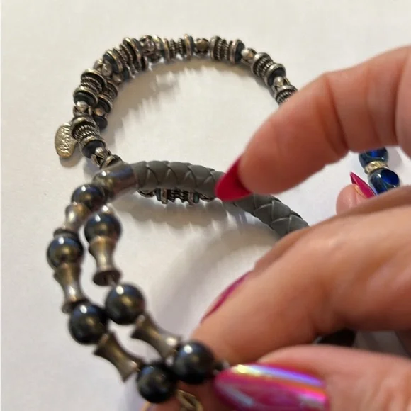Alex and Ani silver and blue Bracelet Set - Picture 5 of 6